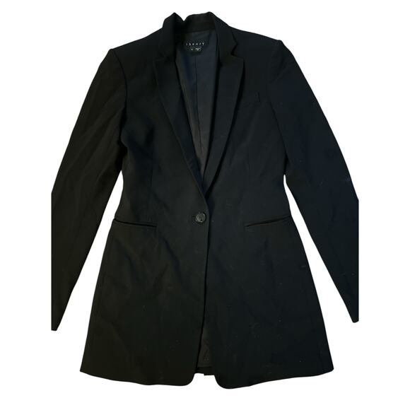 Women 0 Theory Marcela Urban Wool Black Blazer Jacket Coat Suit Work Career - Picture 2 of 5